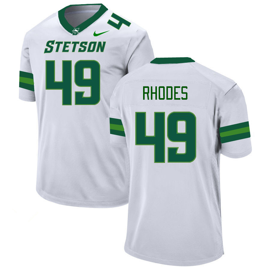 Men-Youth #49 Brady Rhodes Stetson Hatters 2023 College Football Jerseys Stitched-White